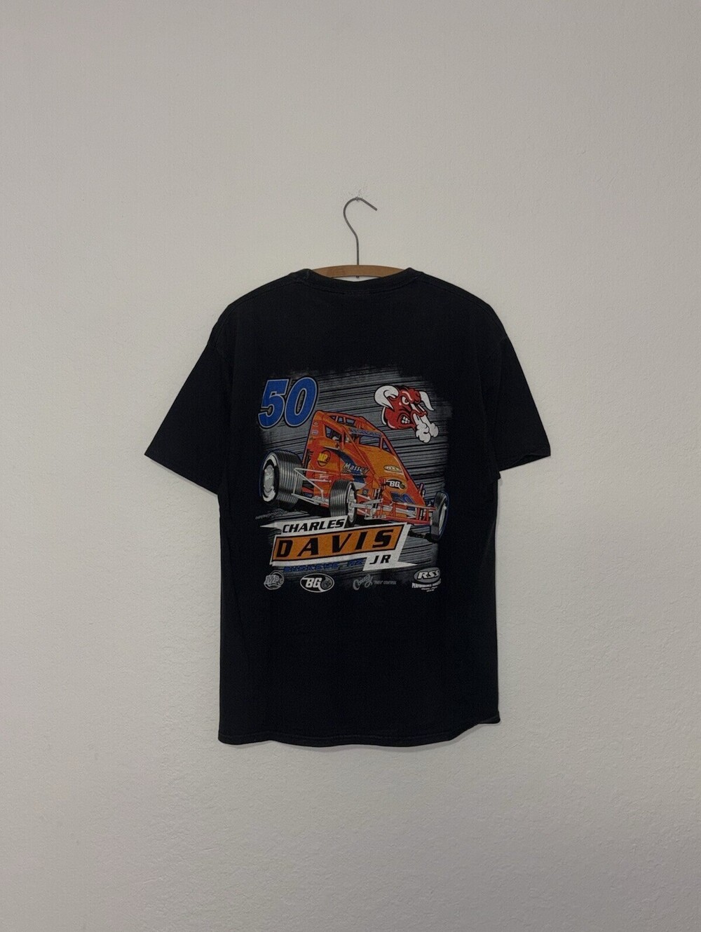 Vintage Charles Davis Car Retro NASCAR Racing Shirt Size Men’s L